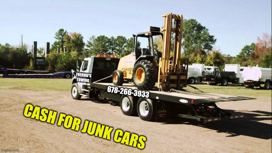 Freddie's Towing truck on service call